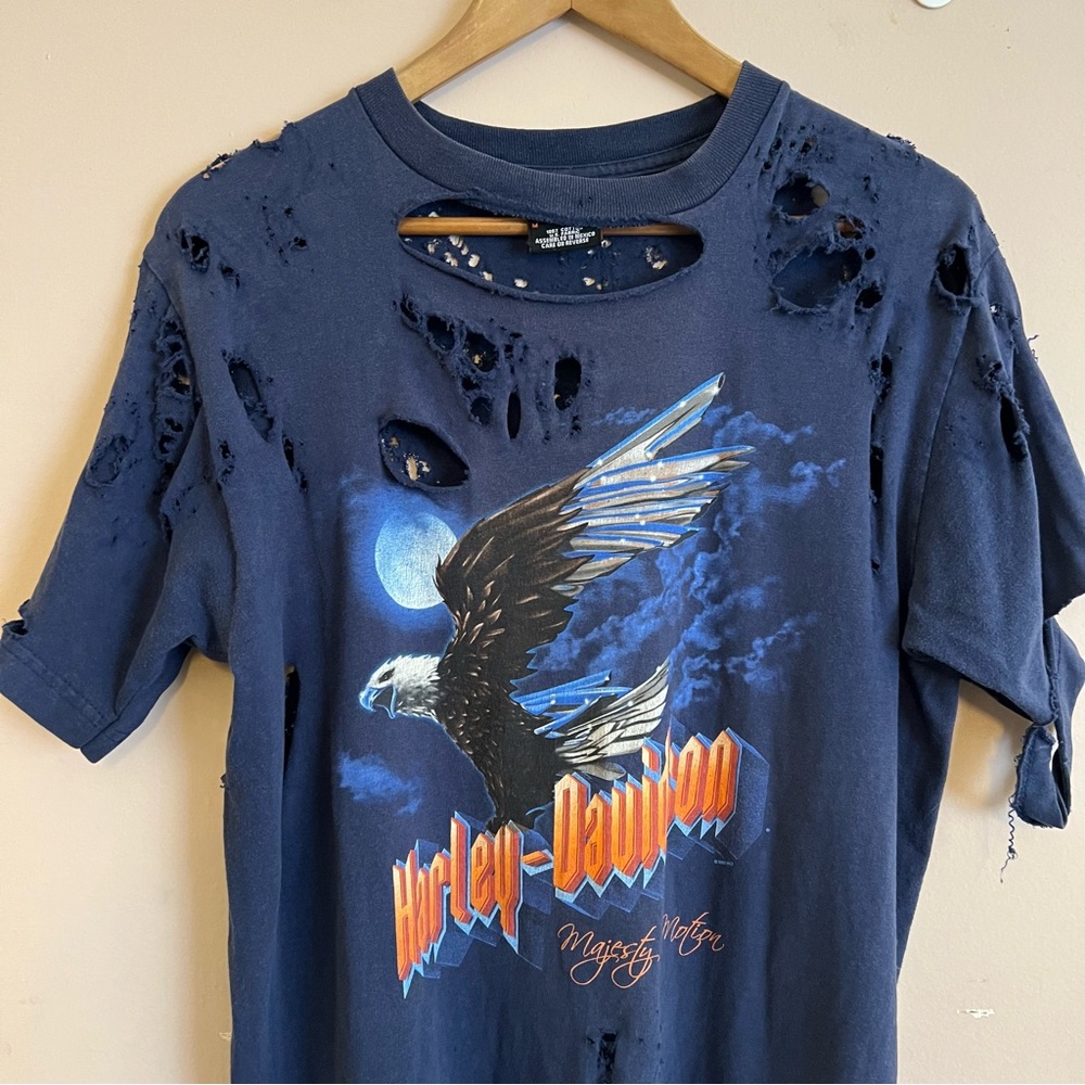 ✨ sold ✨ vintage thrashed harley davidson tee